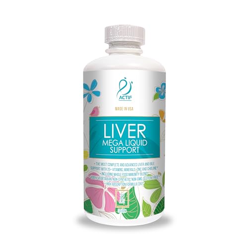 Non-GMO Actif Liver Mega Liquid Support for Complete Liver and Bile Health - 32oz for Maximum Strength Supplement
| Act