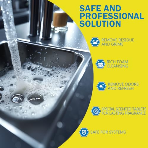 Active Garbage Disposal Cleaner Tablets - Powerful Foaming with Lemon Scent for Smell Control in Your Sink
| Sink Deodo