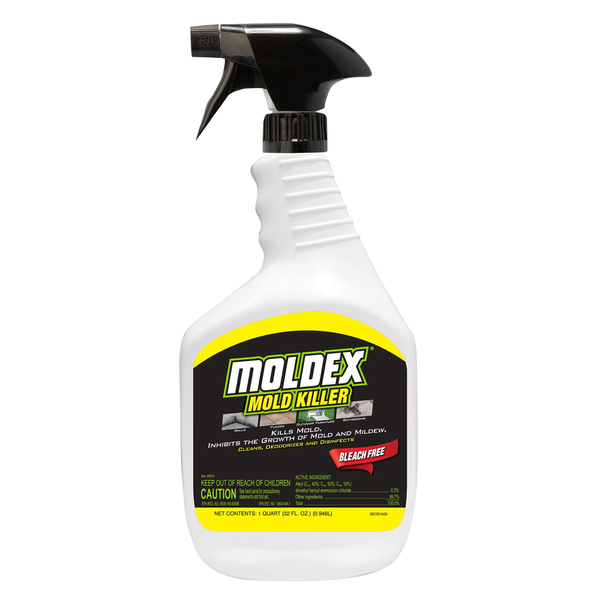 Moldex 5010 Mold Killer Spray for Homeowners, 32 oz | Effective Mold Removal | Large Size | Professional Grade Mold Cont