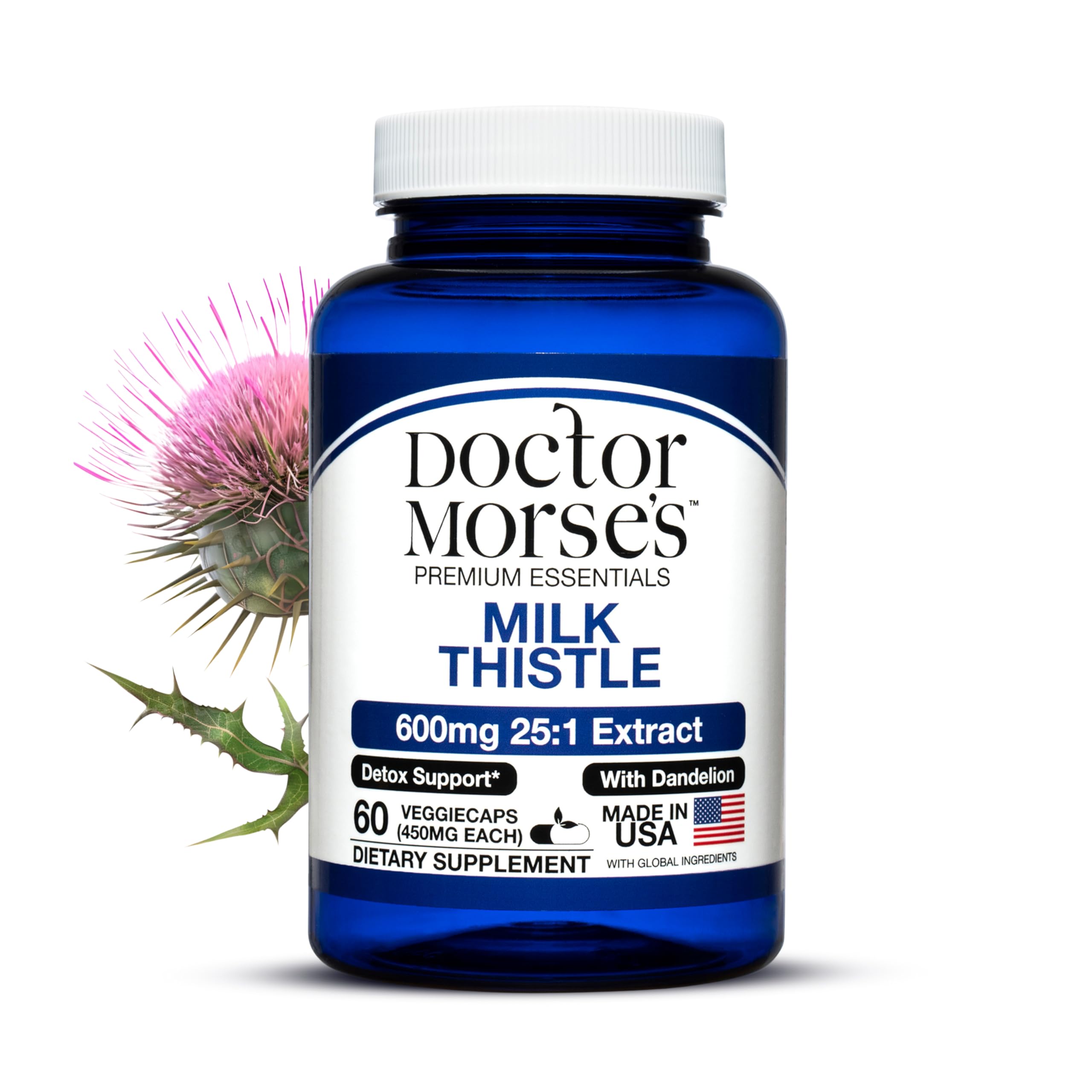 Doctor Morse Milk Thistle Supplement for Liver Detox - 60 Capsuled Ultra Potent Formula
Doctor Morse Milk Thistle and Da