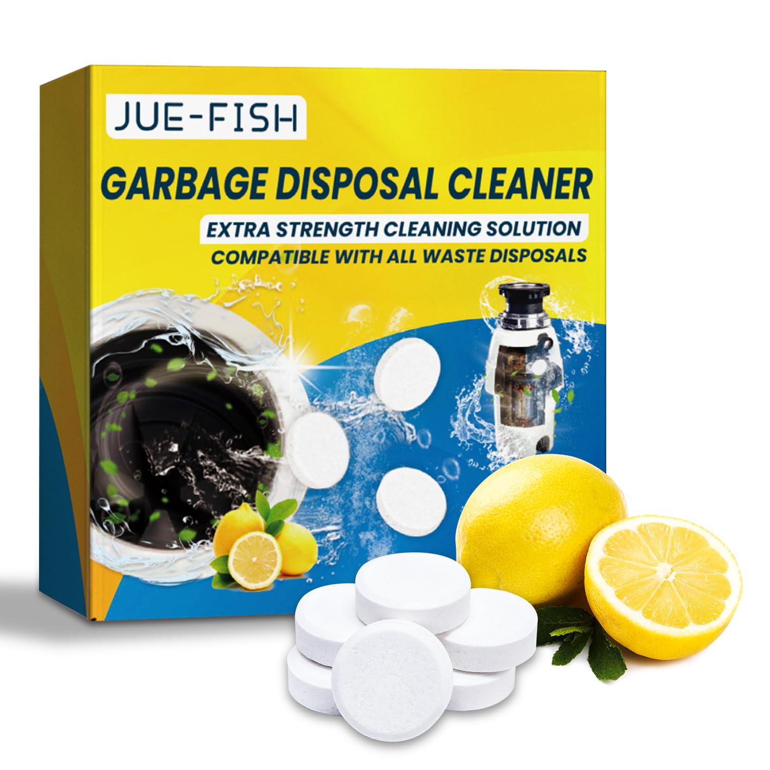Active Garbage Disposal Cleaner Tablets - Powerful Foaming with Lemon Scent for Smell Control in Your Sink
| Sink Deodo