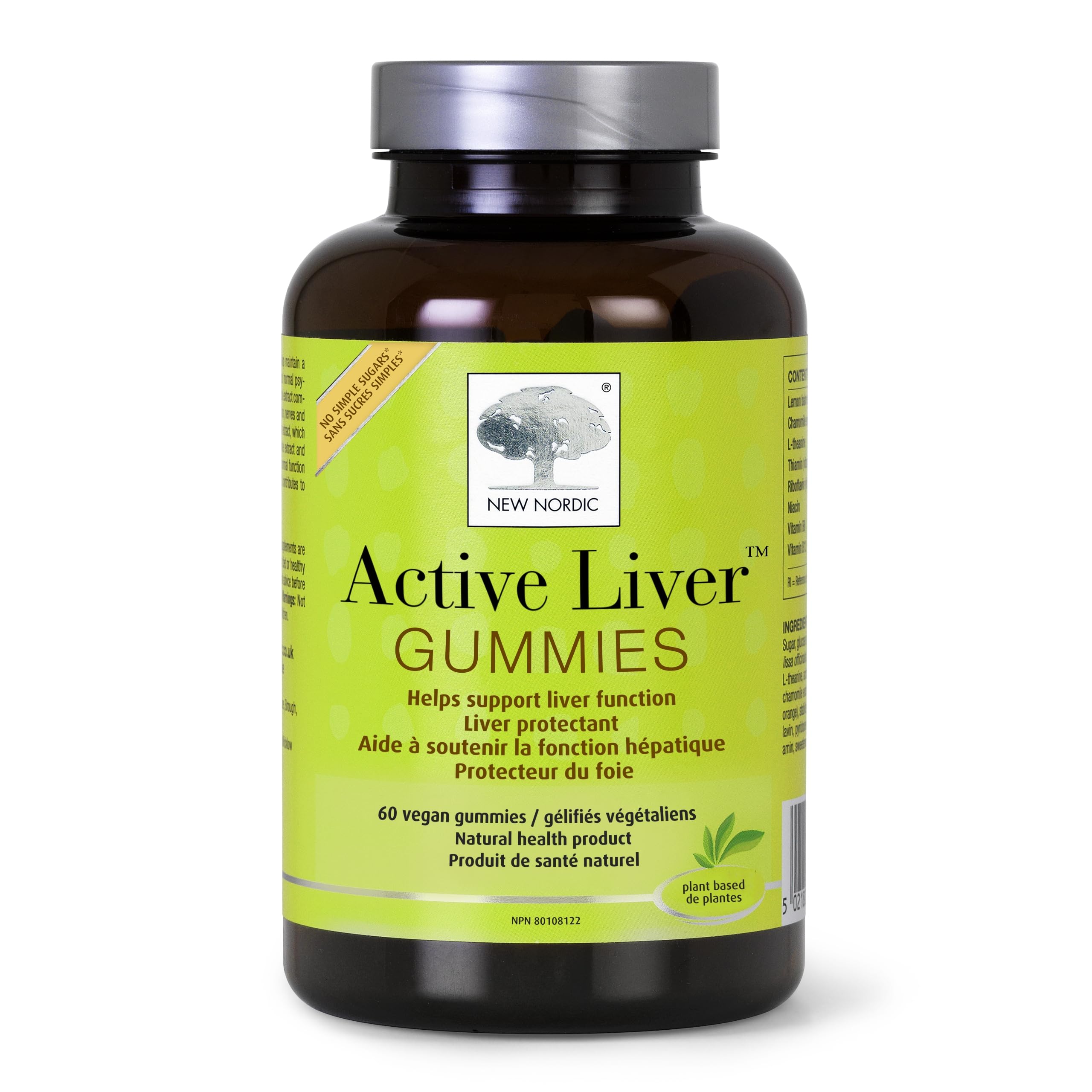 New Nordic Active Liver Gummies for Liver Health, Sugar Free & Vegan, Milk Thistle & Artichoke, Pack of 1 (60 Count)
|